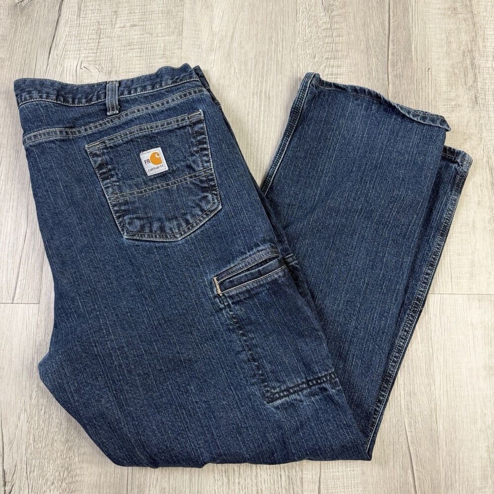 Carhartt FR Pants 44 Blue Jeans Denim Flame Resistant 2112 CAT Arc Rated 44x30 I